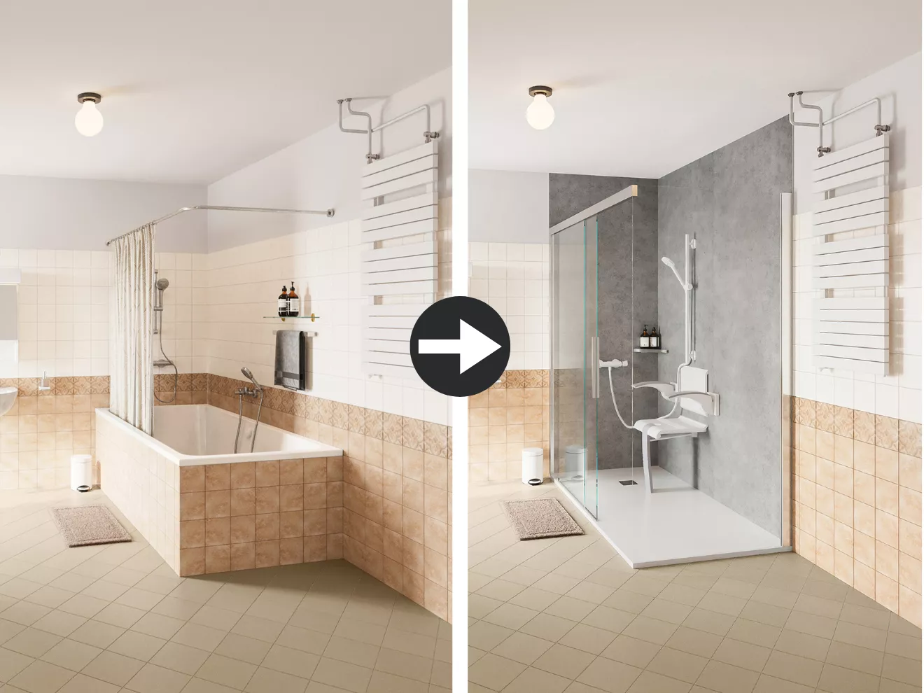 Van Bad naar Douche - Senioren Douche