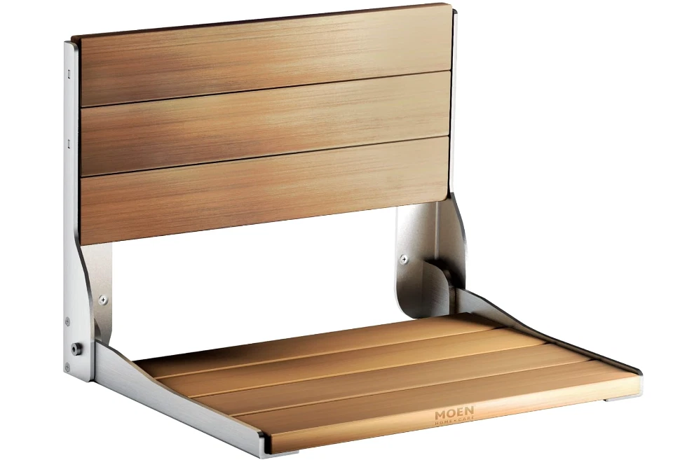 Teakhouten Wanddouchestoel Natuurlijk