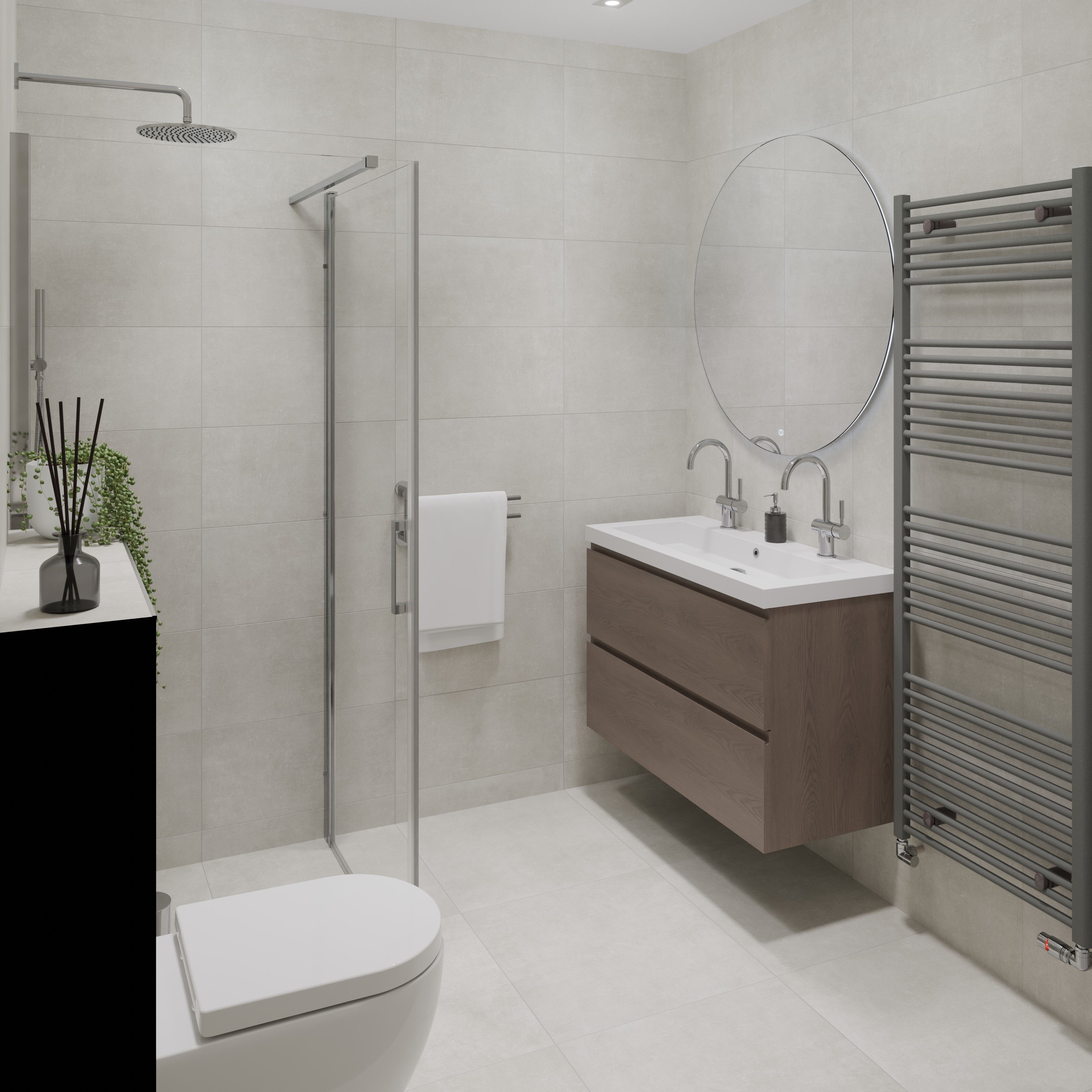 Natuurlijk Modern Badkamer 180x220 cm