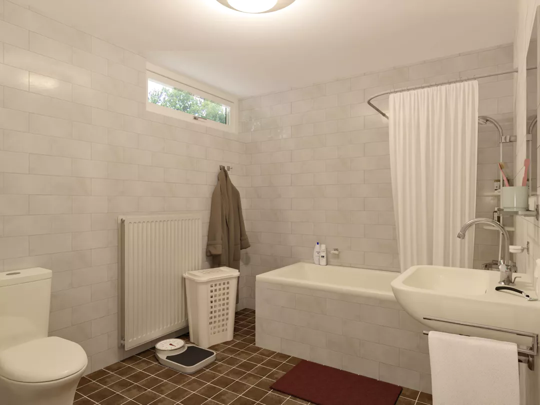 Voor badkamer renovatie